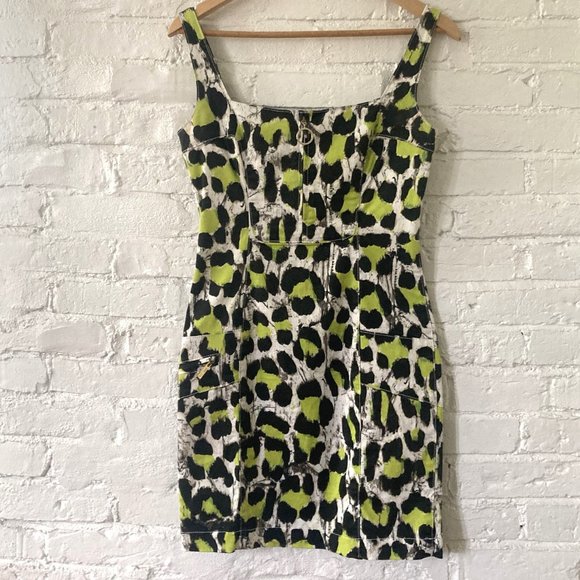 JUST CAVALLI Green Leopard Dress - Picture 2 of 6